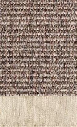 Sisal Salvador samt 087 tæppe med kantbånd i Hør creme